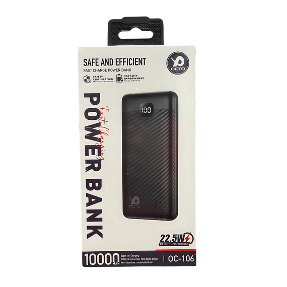 OC-106 Fast Charging Power Bank | 10,000mAh | 22.5W