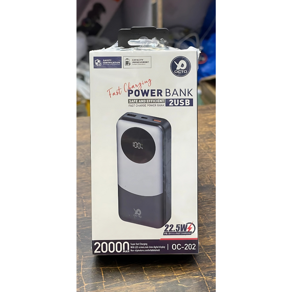 OCTO OC-202 — 20000mAh 22.5W Super Fast Charging Power Bank